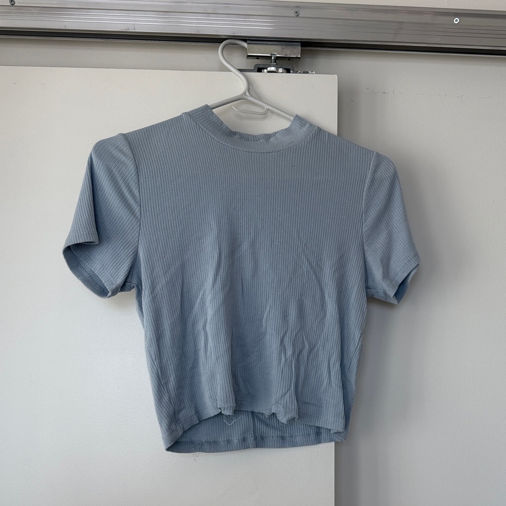 Wilfred Free Sky Blue Ribbed Top